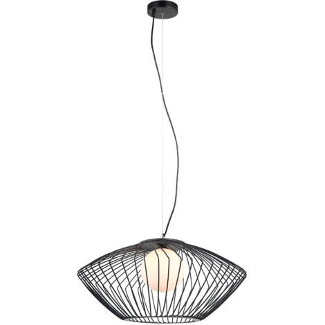 Lampada a sospensione Italux Zeno nera Ø52 E27 dimmerabile