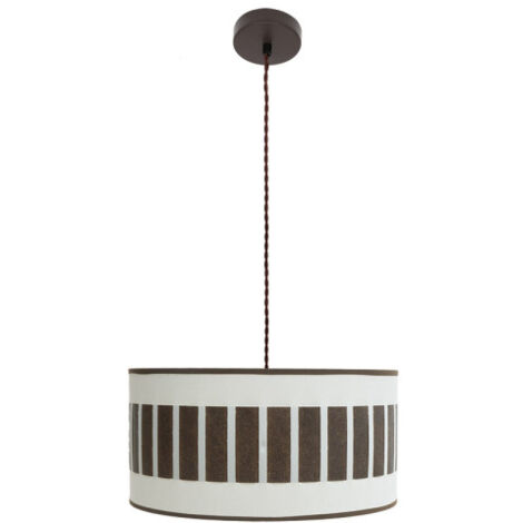 lampada a sospensione ivanna 1xe27 marrone/bianco-ossido regx40x40 cm