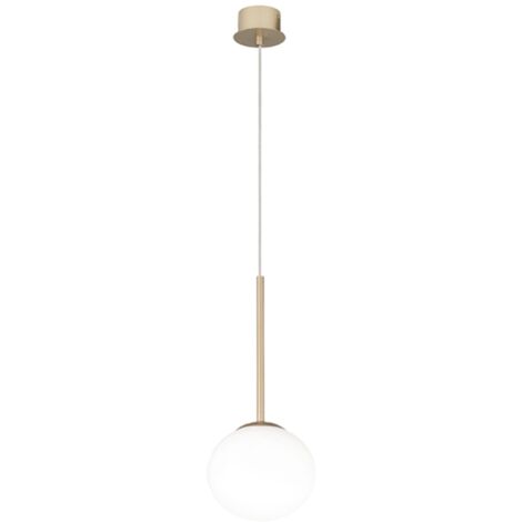 Lampada a sospensione JEWEL in metallo e vetro soffiato D17 cm 1 Luce Oro