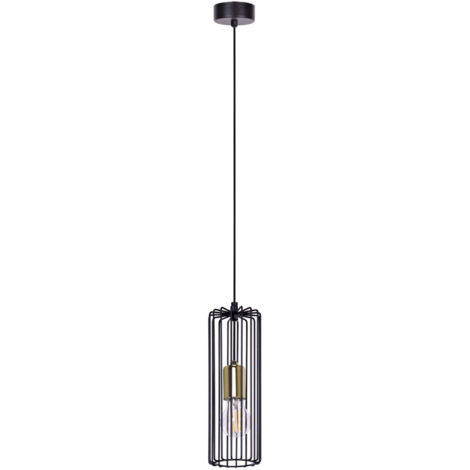 Lampada a sospensione Kaja Gabia K-4935 nera oro E27