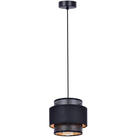 Lampada a sospensione Kaja Nicea Amos nero/oro E27 20cm