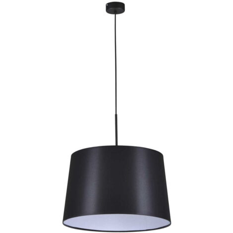 Lampada a sospensione Kaja Remi nera tessuto Ø45 E27