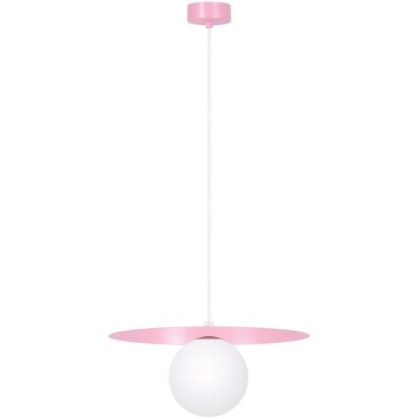 Lampada a sospensione Kaja Robin Ø25 rosa vetro opale G9