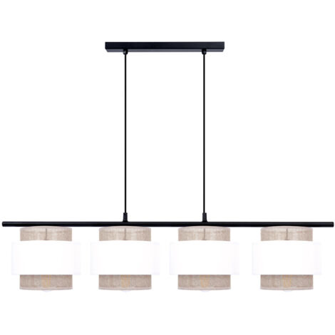 Lampada a sospensione Kaja Sara 4 luci bianco/beige