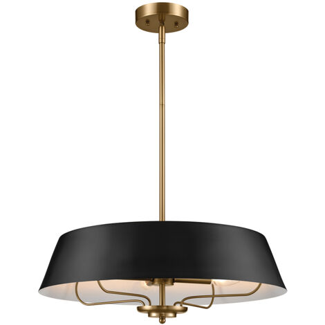 Lampada a sospensione Kichler Luella Ø56 nero/ottone 4xE14