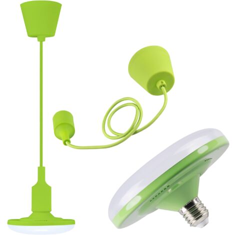 Lampada a sospensione KIKI verde E27 LED 10W Polux