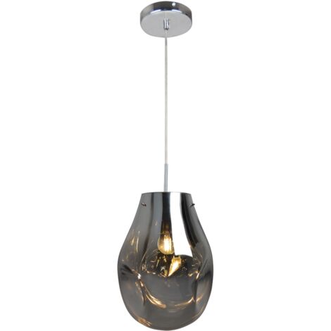 Lampada a sospensione Kimberly Ø20 nero/cromo E27 Polux
