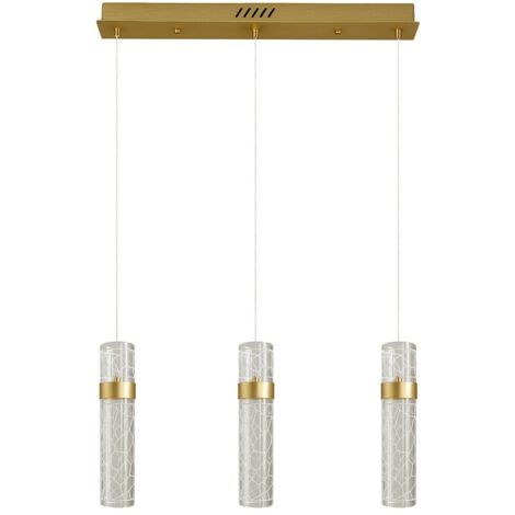 Lampada a sospensione LAGOS oro 60 cm tubi LED 24W