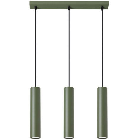 Lampada a sospensione Lagos verde oliva 45x98x6cm Sollux