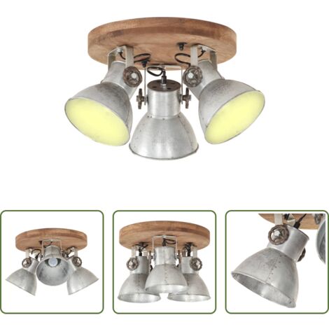 Lampada a sospensione -  Lampada a Sospensione Industriale 25 W Argento 42x27cm E27