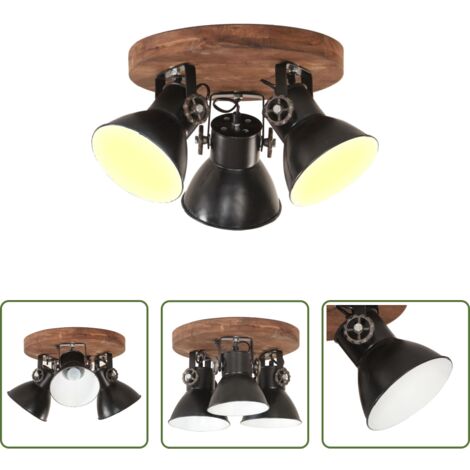 Lampada a sospensione -  Lampada a Sospensione Industriale 25 W Nero 42x27 cm E27
