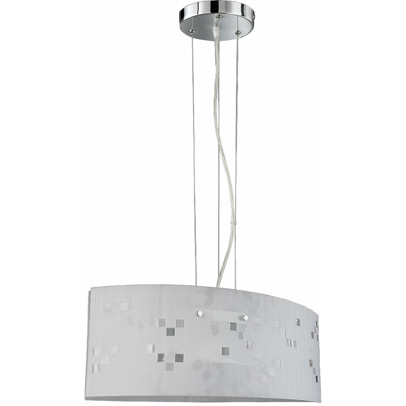 Image of Lampada a sospensione lampada a sospensione lampada a sospensione paralume in vetro opale Paralume lampada soggiorno cucina, metallo motivo vetro