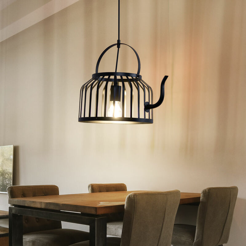 Image of Etc-shop - Lampada a sospensione lampada a sospensione lampada da sala da pranzo lampada da soggiorno lampada da cucina, paralume in metallo teiera