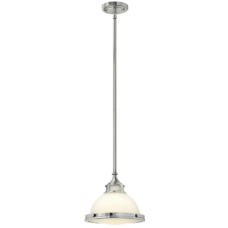Image of Etc-shop - Lampada a sospensione lampada a sospensione lampada da soffitto vetro metallo cromato d 29,2 cm lampada da sala da pranzo
