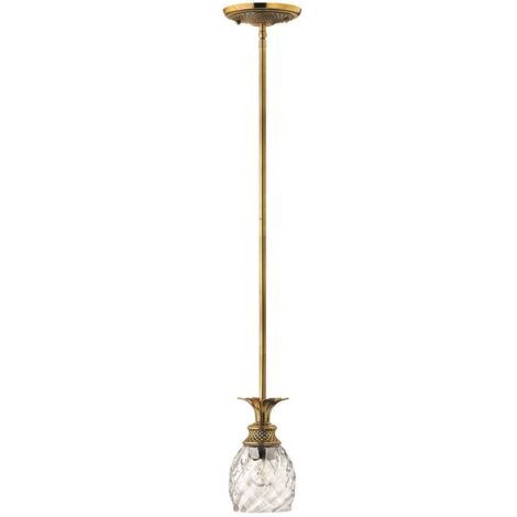 Lampada a sospensione lampada da sala da pranzo design ananas ottone vetro trasparente E27