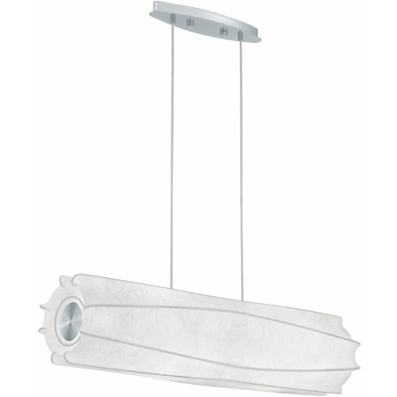Image of Etc-shop - Lampada a sospensione lampada da soffitto lampada a sospensione Coocon lampada da tavolo da pranzo bianca lampada da soggiorno cromo,