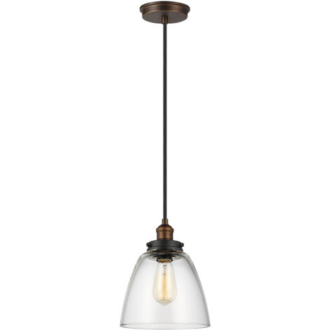 Lampada a sospensione lampada da soffitto lampada a sospensione vetro ottone D 22,8 cm lampada da sala da pranzo