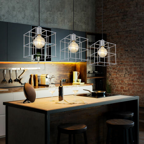 Elegante lampadario tridimensionale a cerchi design moderno bianco E27 LED  lampada regolabile sospensione pendente cucina ufficio soggiorno bar 230V