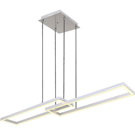 Lampada a sospensione lampada da soggiorno lampada a sospensione lampada da soffitto sala da pranzo, metallo plastica argento, telecomando dimmerabile LED RGB effetto arcobaleno, 1x 40W 2300Lm 2700-65