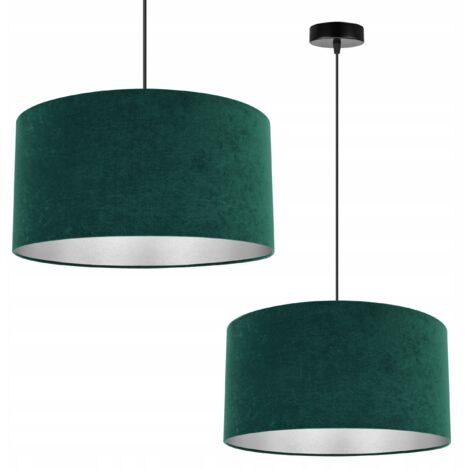 LAMPADA A SOSPENSIONE, LAMPADARIO DA SOFFITTO, CROMO, PARALUME IN VELLUTO