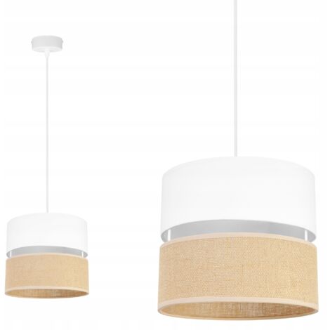 LAMPADA A SOSPENSIONE, LAMPADARIO DA SOFFITTO, PARALUME 20 CM BIANCO