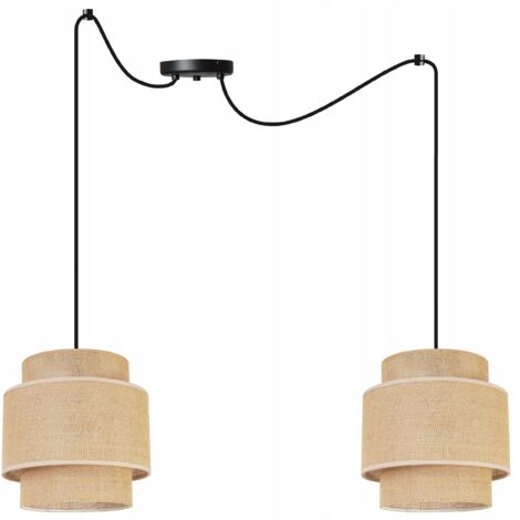 LAMPADA A SOSPENSIONE, LAMPADARIO DA SOFFITTO, PARALUME, BOHO JUTA