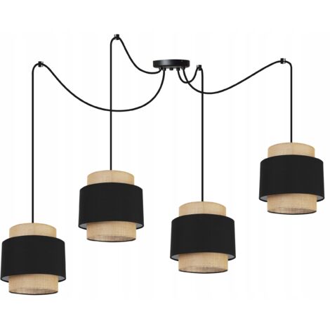 LAMPADA A SOSPENSIONE, LAMPADARIO DA SOFFITTO, PARALUME, BOHO JUTA