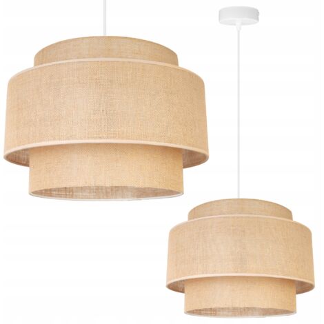 LAMPADA A SOSPENSIONE, LAMPADARIO DA SOFFITTO, PARALUME, BOHO JUTA