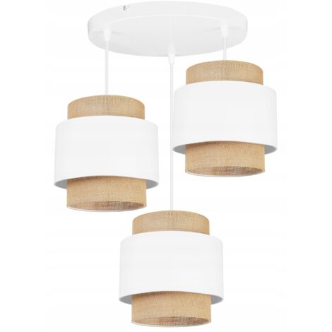 LAMPADA A SOSPENSIONE, LAMPADARIO DA SOFFITTO, PARALUME, BOHO JUTA
