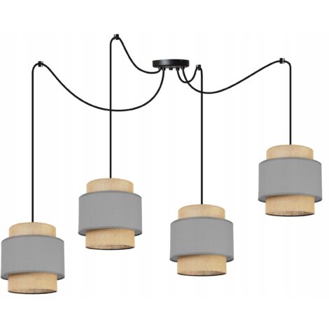 LAMPADA A SOSPENSIONE, LAMPADARIO DA SOFFITTO, PARALUME, BOHO JUTA
