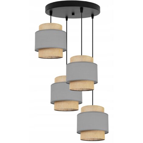 LAMPADA A SOSPENSIONE, LAMPADARIO DA SOFFITTO, PARALUME, BOHO JUTA