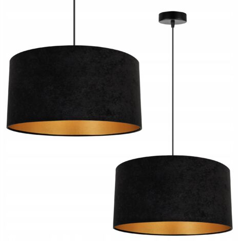 LAMPADA A SOSPENSIONE LAMPADARIO DA SOFFITTO PARALUME IN VELLUTO DORATO