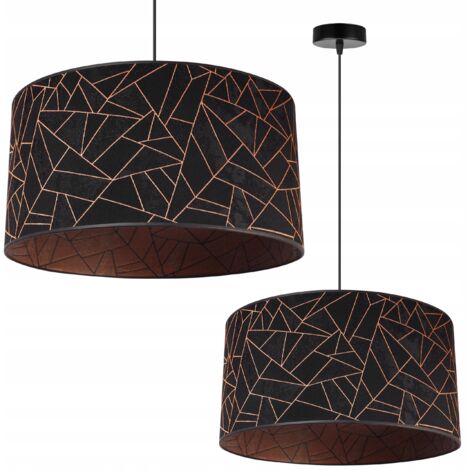 LAMPADA A SOSPENSIONE, LAMPADARIO DA SOFFITTO, PARALUME, MOTIVO RAME