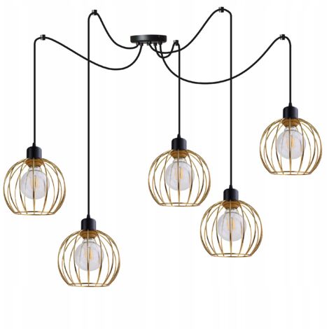 LAMPADA A SOSPENSIONE LAMPADARIO GOLDEN SPIDER LOFT