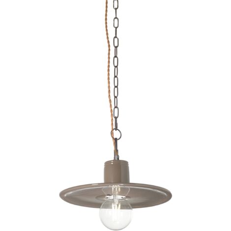 Lampada a sospensione LAND in ceramica smaltata D32 cm FANGO