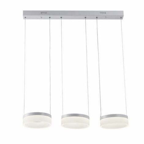 Lampada a sospensione LED 3 luci acrilico bianca Nicki Reality