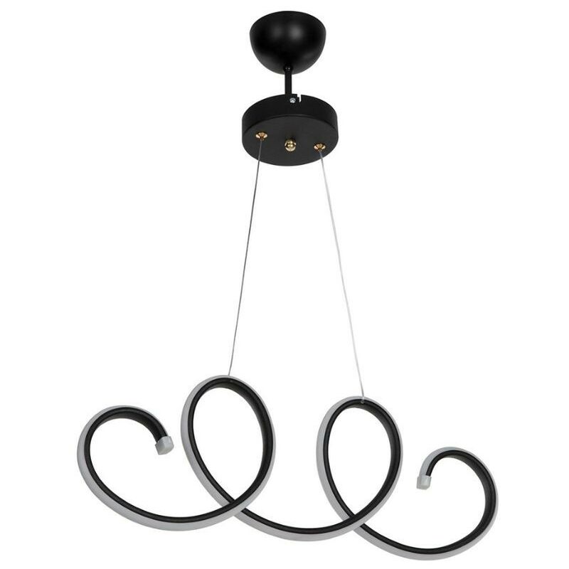 Image of Lampada a sospensione LED forma spirale nera Afra MDL4441