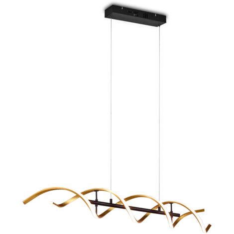 Lampada a sospensione LED, alluminio, oro, L104 cm, Sequence