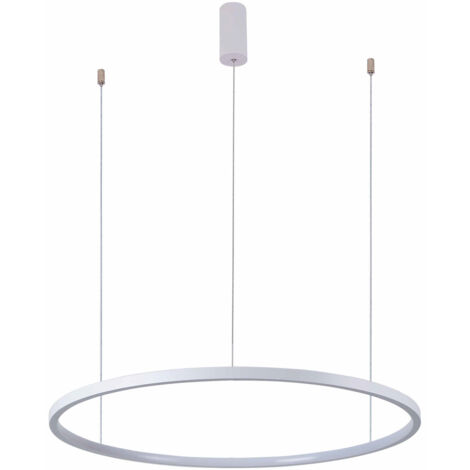 Lampada a sospensione LED anello bianco 48W Italux