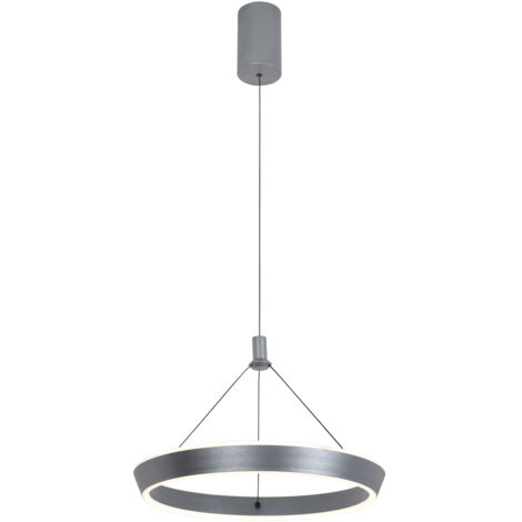 Lampada a sospensione LED anello grigia 24W Italux