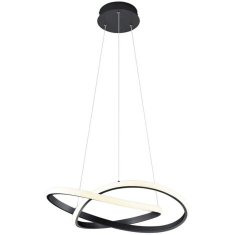 Lampada a sospensione LED Course nera Ø60cm 27W RL