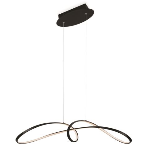 Lampada a sospensione LED curva nera Maytoni Curve 42W