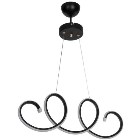 Lampada a sospensione LED forma spirale Afra MDL4441 colore nero