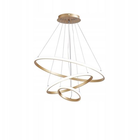 Lampada a sospensione LED GOECO, plafoniera dimmerabile in oro per soggiorno creativo