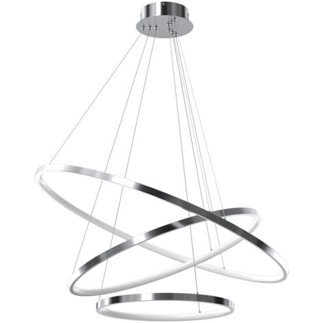 Lampada a sospensione LED HOOP CHROME 93W