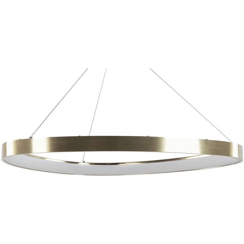 Image of Lampada a sospensione color oro moderno e glam con led integrati di forma rotonda Kraburi