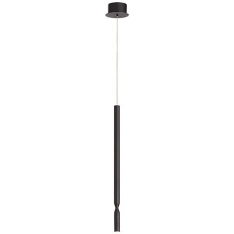 Lampada a sospensione LED in metallo verniciato Nero D10 cm TUBIC