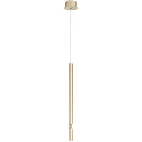 Lampada a sospensione LED in metallo verniciato Oro D10 cm TUBIC