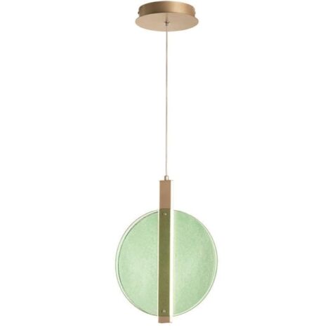 Lampada a sospensione LED JUIS in vetro texturizzato VERDE Piccolo 30 cm