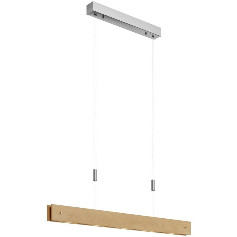 Lampada led di legno Karinja con dimmer, naturale - Lucande